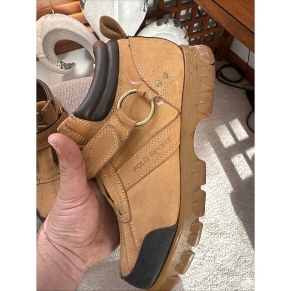 Ralph Lauren Men's Leather Duck Boots Low Top Polo Sport Size 9 - Picture 7 of 12